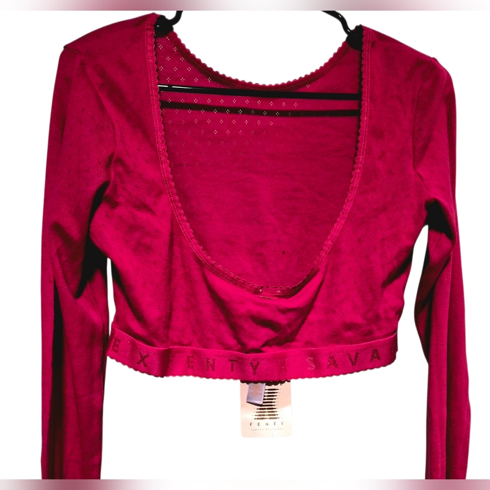 Savage X Fenty Vibrant Pink Crop Top - Picture 5 of 5